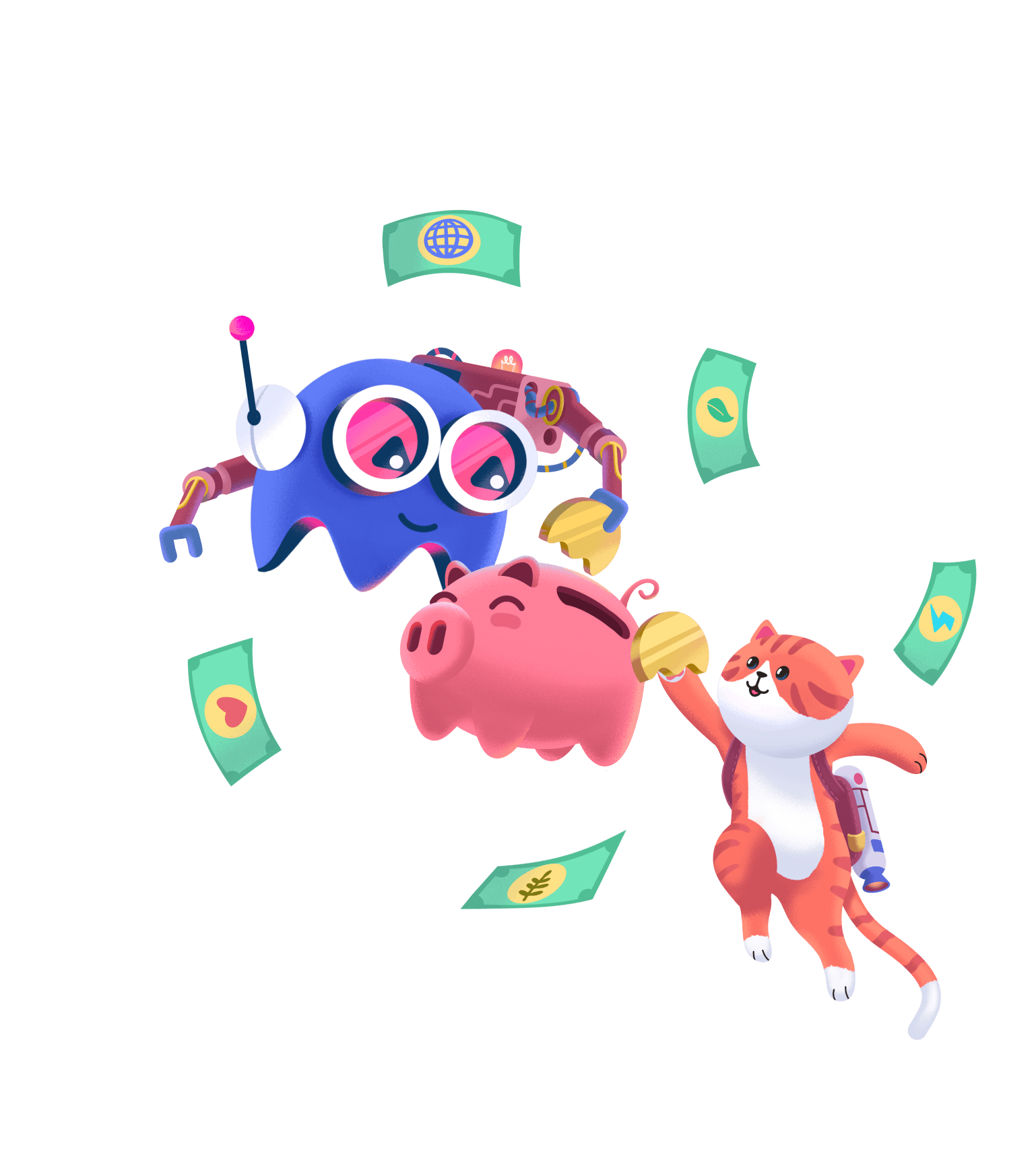 cat and marvin saving money